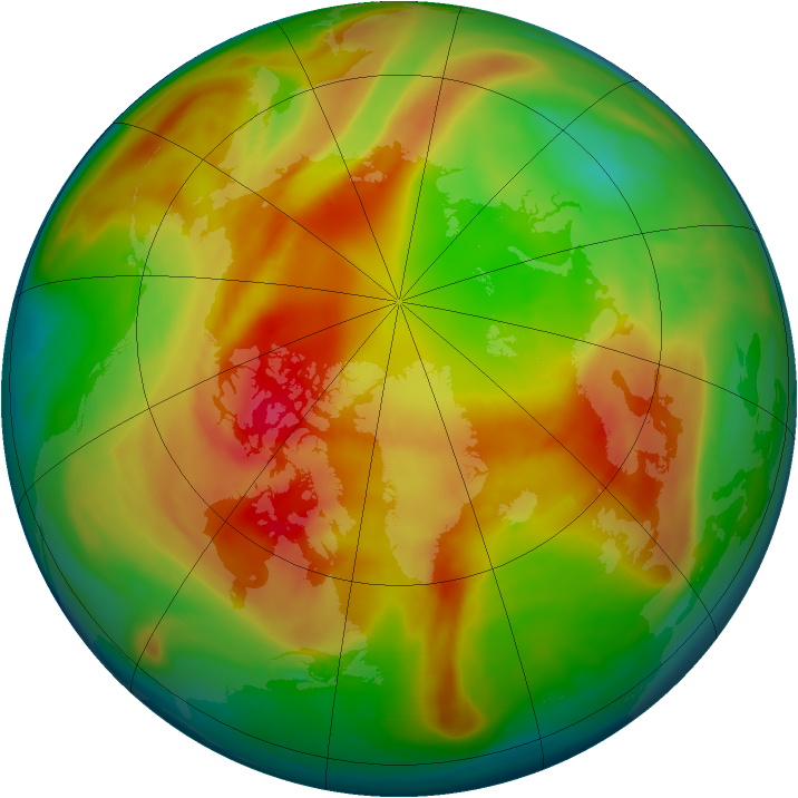 Arctic ozone map for 04 March 2008